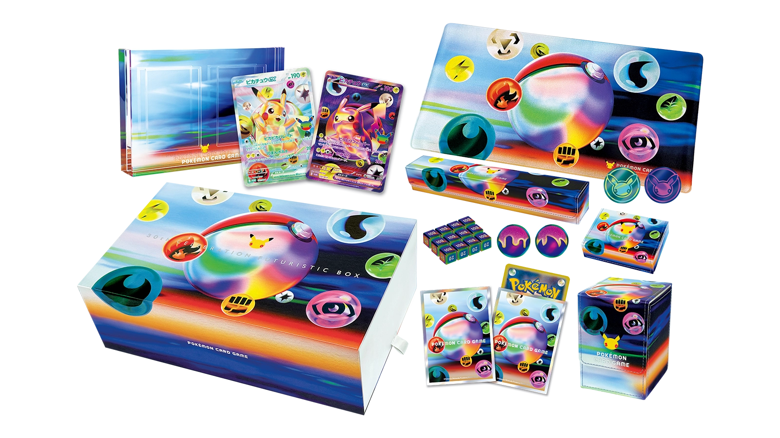 Pokémon 30th Celebration Futuristic Box full contents