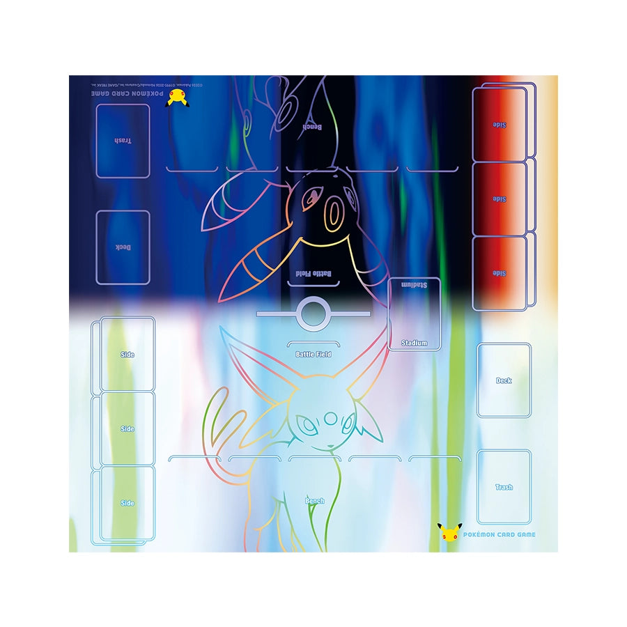 Pokémon 30th Celebration Espeon and Umbreon playmat